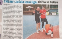 NÁSTUP: 1. liga futsalu CHLMF: Začala letní liga, dařilo se Betisu