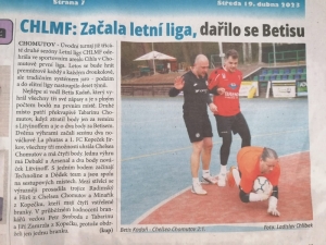 NÁSTUP: 1. liga futsalu CHLMF: Začala letní liga, dařilo se Betisu