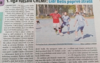 NÁSTUP: 1. liga futsalu CHLMF: Lídr Betis poprvé ztratil