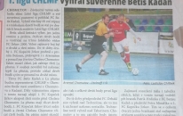 NÁSTUP: 1. ligu CHLMF vyhrál suverénně Betis Kadaň
