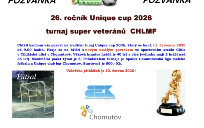 POZVÁNKA NA UNIQUE CUP 2026